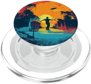 Disc-Golf-Jugador Disc-Golfing Game Vintage Disc-Golf PopSockets PopGrip para MagSafe