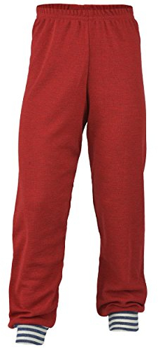 Engel Natur, Kinder Hose/Lange Unterhose, 100% Wolle (kbT) (116, Rot Melange)