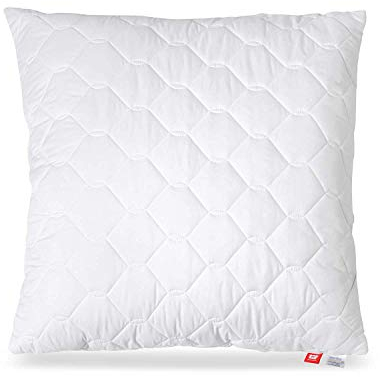 Medicate Mikrofaser Allergiker Kopfkissen 45 x 45 cm - Allergiker Kissen mit Kugel-Hohlfasern Kissenfüllung – Steppkissen 45x45 – Waschbar bis 95 Grad Made in Germany