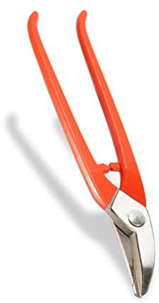 Cisaille à trous avec acier HSS 275 mm - Ciseaux à tôle gauche rouge - Plombier professionnel