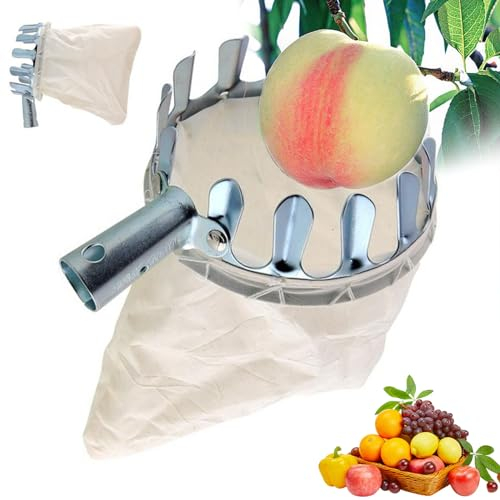 Lithyc Recogedor de Frutas - Recolector de Frutas Ligero - HortíCola Recogedor,Herramienta de RecoleccióN de Frutas Que Ahorra Mano de Obra AgríCola Para Recoger Manzanas, Cerezas, Peras y Melocotones