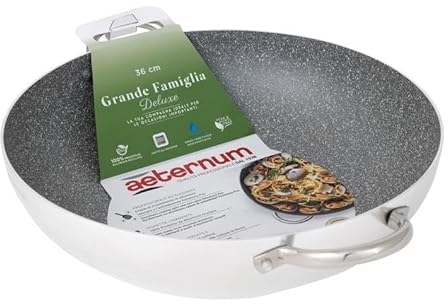 Tegame Wok Antiaderente anche Induzione Grande Famiglia DeLuxe 36 cm