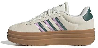 adidas Women's VL Court Bold Shoes, Off White/Collegiate Green/Bliss Lilac, 7.5 UK