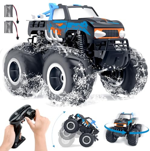 Gindoly 2.4Ghz Voiture Telecommandé Enfant, Voiture Télécommandée Tout Terrain, Stunt Car Offroad Jouet Véhicule Enfants Garçon Cadeau d'anniversaire de 8-12 Ans