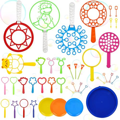 40 Stück Große Seifenblasen Set Kinder Buntes Seifenblasen Spielzeug Bubble Geschenke Riesenseifenblasen für Sommer Outdoor Kinder Geburtstag Partys Hochzeit