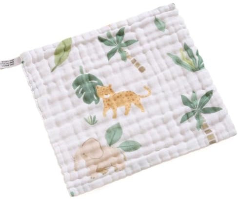 30 x 30 cm Baby-Waschlappen, Baby-Gesichtshandtuch für Jungen und Mädchen, Cartoon-Stil, Baby-Waschlappen, Badetuch, Gesicht, Abso-Musselin, weich