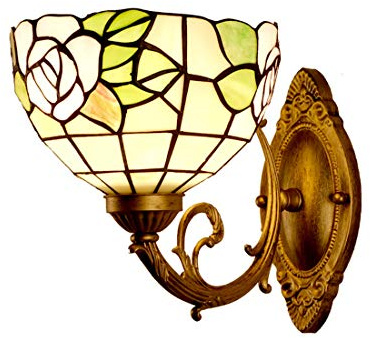 Tiffany Stil Vägglampor, Färgglada Glas Hall Vägglampa Retro Inre Kaffe Natt Ljus Vardagsrum Kök Sovrum Matsal