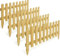RANRHA Pack of 4 Wooden Garden Picket Fence Panels – Natural Timber Decorative Border for Lawn, Flower Beds & Pathways | Easy to Install & Weather Resistant | 120 x 30 cm (Approx)