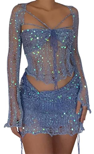 Jupe à paillettes Bandage Tube Top Une robe plusieurs robes ensemble plage robe portefeuille femme