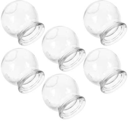 Hoement Lot de 6 Ventouses en Verre pour Boîtes de Massage Tasses de Thérapie par Ventouses 5 X 5 X 35 CM pour Usage Prolongé