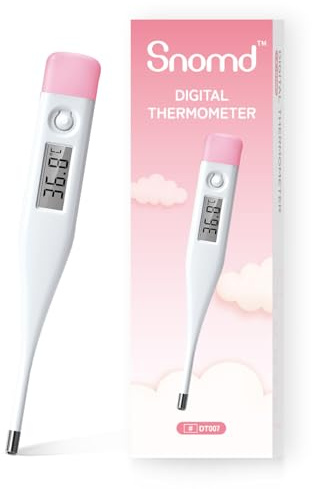 Thermomètre de fièvre numérique pour bébé, Enfant et Adulte, Thermomètre Médical Buccal, axillaire et Rectal pour Enfants fiévreux avec alarme et commutateur °C/°F