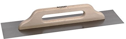 Cofan Llana Extra-Larga para Micro cemento | Medida 500 x 120 x 0.4 mm | Fabricada en Acero Inoxidable | Mango de Madera