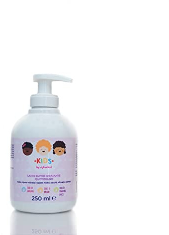 AfroRicci AfroRicci Kids Vaniglia Latte Super Idratante Quotidiano con Olio di Argan - per Capelli Secchi, Aridi Dei Bambini 250ml, Idrata, Districa, Made in Italy