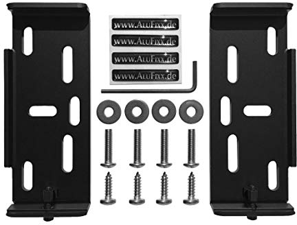 AluFixx Car schwarzmatt eloxiert Nummernschildhalter Kennzeichenhalter Rahmenlos