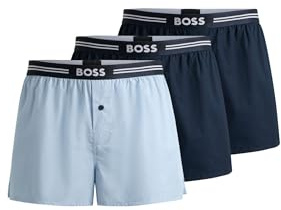 BOSS Boxer Tejido 3p, Azul oscuro403, L (Pack de 3) para Hombre