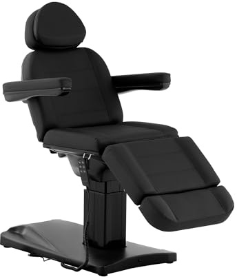 Physa Fauteuil Esthétique 150 kg 300 W - Télécommande Noir, Dossier, Accoudoirs, Repose-Pieds et Appui-tête Réglables - Table De Soin Cosmétique