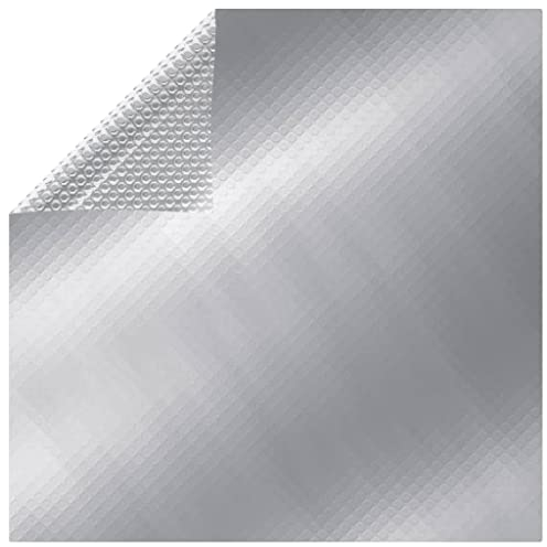 vidaXL Copertura per Piscina Telo Telone Copertura di Protezione Mantenimento Calore Acqua Solare Leggera Copripiscina Argento 975x488 cm in PE