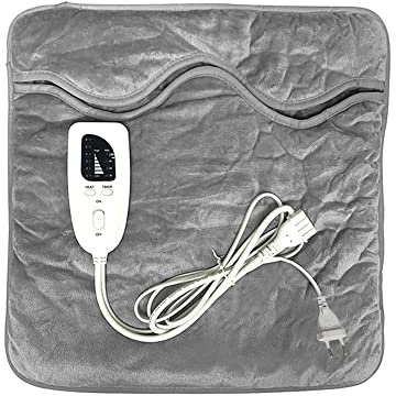 Elektrische Fußwärmer mit 6 Wärmespiegel 4 Timer, 40x40cm Waschbarer Fußwärmer & Wärmepolster für Rückenschmerzen Entlasten, EU-Plug