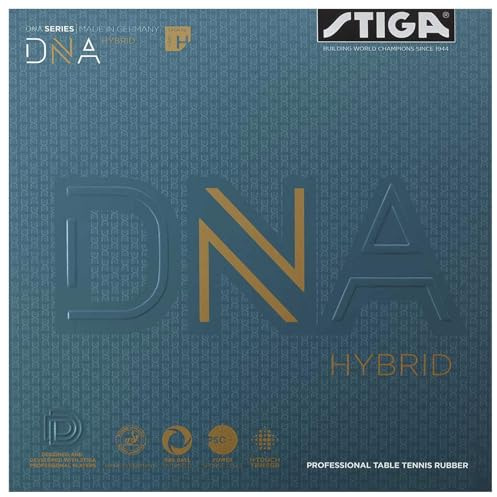 Stiga DNA Hybrid Table Tennis Rubber | Professional Table Tennis Sheet for Maximum Control & Powerful Spins - Full Stroke Control - Made in Germany - XH - Black