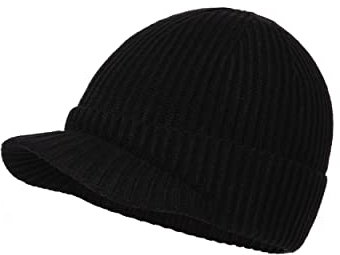 Zylioo Strickmütze Für Kleinen Kopf, Wintermütze Beanie Mütze Größe 53-55, Kleine Winter Warme Knit Cuffed Watch Cap Mit Schirm