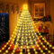 Possily Christbaumbeleuchtung Lichterkette Christmas 3,5M 9 Stränge 346 LED Weihnachtsbaum Lichterkette mit Topper Stern 8 Modi Wasserdichte Lichterkette für Weihnachtsbaum Weihnachtsdeko Außen Innen