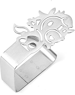 Qsvbeeqj Clips decorativos para mantel, de acero inoxidable, para restaurante, cocina, boda, fiesta, mantel, clip