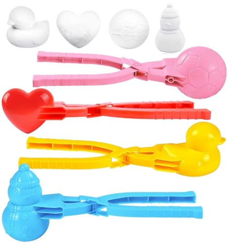 UMUACCAN 4 Pcs Snowball Maker for Kids, Beach Toys, Clay Ball Maker