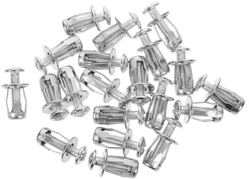 Ipetboom Set 20 Pezzi Tasselli Ancoraggio a Muro in Acciaio Zincato per Porte Cave Viti Espansione per Fissaggio Pareti Cave Kit Fai da Te per Montaggio e Riparazione Mobili