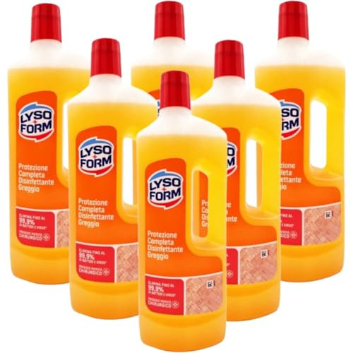 Lysoform Greggio Disinfettante Pavimenti Protezione Completa, Multiuso, 750 ml, per Casa (6)