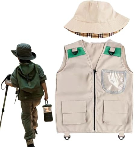 Gilet Enfant Pêche Costume D'Exploration Nature Pour D'Imitation