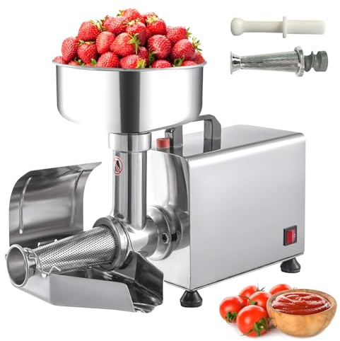 SICWEDIM 450 W elektrisk tomatsilmaskin, kommersiell matfräsmaskin, sylt och såser pressmaskin, rostfritt stål fruktpressklissel för matkvarn för konservering (110 v)