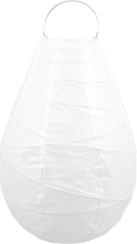 LOEFLIFA Paper Light Decor Pendant Lamp Shade White Teardrop Paper Iron Portable for Outdoor Events and Festive Decorations