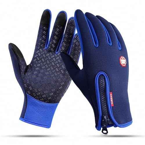 CYG&CL Outdoor Winter Touchscreen Warm Gloves, Water Resistant Windproof Anti-Slip Sports Gloves for Cycling Driving Running Hiking Climbing Skiing Sports, Adjustable Size for Men＆Women