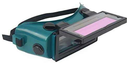 Automatik Schweißerschutzbrille Schweißerbrille Schutzbrille Solar für Baustelle, Elektroschweißen, Gasschweißen (Dunkelgrün)