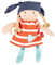 SIGIKID 39408 Puppe klein Softdolls Mädchen Babyspielzeug empfohlen ab 6 Monaten orange