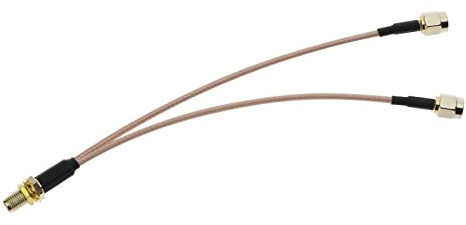 VGOL RP-SMA Femelle à Double RP-SMA Mâle V Type Séparateur Adaptateur Câble 50ohm 15cm WiFi Antenne Connecteur Compatible avec 4G LTE Routeur de Téléphone Maison Passerelle Modem