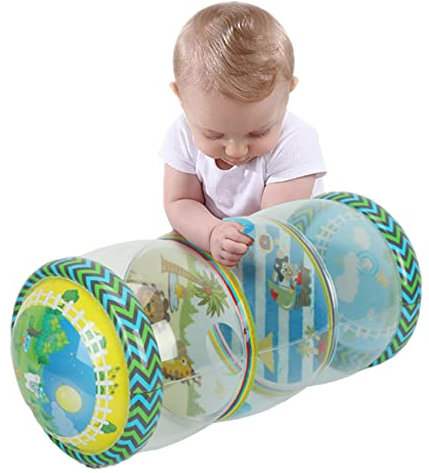 Lambo Krabbelrolle für Babys | Fitness-Spielzeug mit aufblasbaren Rollen zum Klettern lernen, Spielzeug für Babys auf dem Bauch trainiert die Muskeln und die Koordination Ihres Babys für die