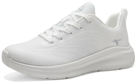 Tamaris COMFORT Damen Sneaker flach Sportlich Vegan, Weiß (Offwhite), 36 EU