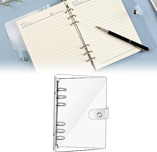 A5 Ringbuch, A5 Binder, Ringbuchordner, Ringbuch Abdeckung, Loseblatt Notizbuch, Budget Binder, Transparent, 6 Löcher (Packung Enthält Nur Das Gehäuse Ohne Innenkern)