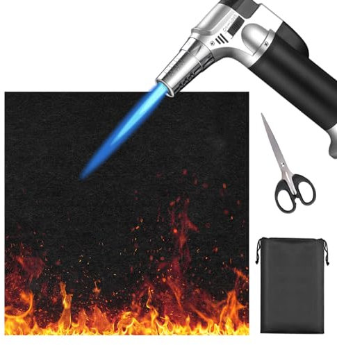 Tapis ignifugé 60x60 cm Tapis Barbecue 5mm d'épaisseur Tapis Anti Feu Sol Exterieur Protection Thermique Tapis de Soudure pour Barbecue Tapis Barbecue Sol Exterieur