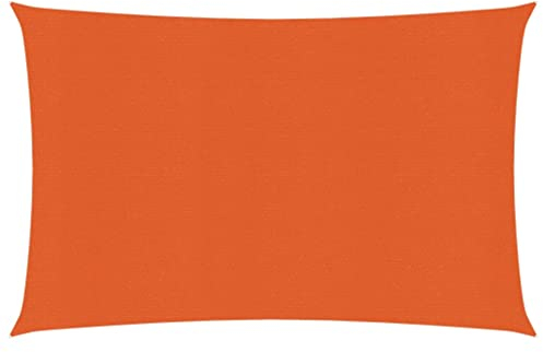 vidaXL Voile d'ombrage 160 g/m² Orange 3x4 m PEHD, Voile de Parasol, bâche de Parasol, écran Solaire, voiles de Parasol, bâches de Parasol