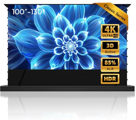 NothingProjector Motorized ALR Screen for Ultra Short Throw Projector, 85% Ambient Light Rejecting, 120 inch, Floor Rising, 4K/8K UHD, Active 3D, Anti Daylight, Electric Retractable Automatic NothPJ