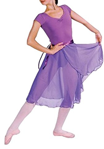 HOEREV Donna Sheer Pannello Esterno dell'involucro Balletto Balletto Gonna Danza Dancewear,Viola Scuro,S