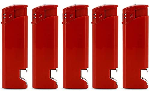 Briquet décapsuleur Rouge par 5