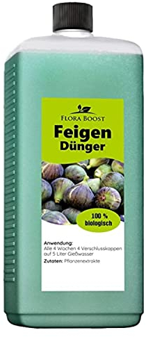 Konfitee Feigenbaum Dünger Flora Boost 1000ml I Für bis zu 200L Gießwasser I Feigen Dünger für Indoor- & Outdoorbereich I Flüssiger Blatt- & Wurzeldünger I 100% natürlicher Pflanzendünger