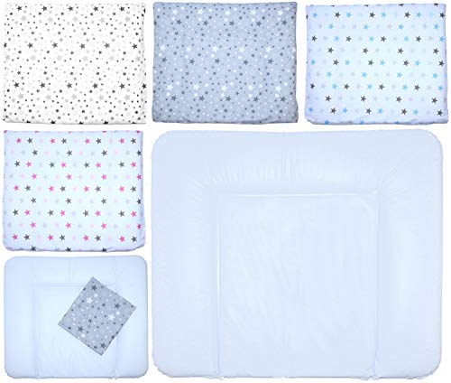 Wickelauflagenbezug - Wickelauflage -75x85 cm- Bezug für Wickelauflage Baumwolle (Star - DUNKEL, Nur Bezug)