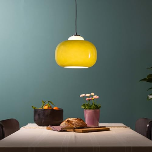 Lightbox Hängelampe mit grünem Glas-Schirm | max. 1,29 m Höhe, Ø 30 cm | höhenverstellbare Vintage Pendelleuchte mit kürzbarem Kabel | E27 Fassung | Esszimmer | aus Glas/Metall