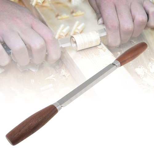 Omninmo Draw Knife Wood Caving Tool, Woodworking Strainght Shape Knife Woods Debarking Tool Trimming Knife Wood Chisels Draw Knife