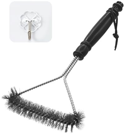 1 Cepillo De Limpieza para Parrilla, 1 Gancho Transparente, Cepillo De Limpieza para Parrilla, Accesorios para Parrilla, Herramientas De Alambre De Limpieza