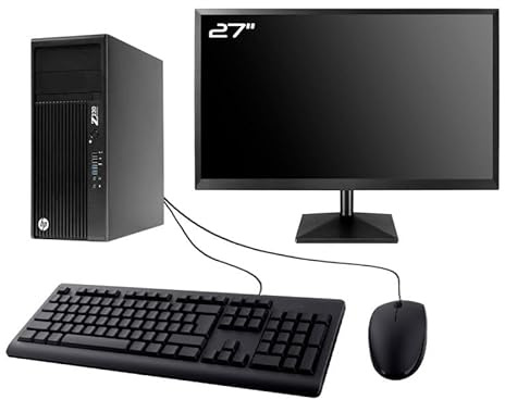 PC HP Workstation Z230 27 tum skärmtorn Intel I7-4770 RAM 16 GB SSD 2 TB W11 wifi (renoverad)